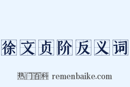 徐文贞阶反义词是什么意思的图片